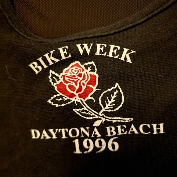 Vintage 90's choice of life Bike Week Daytona Beach 1996 crop top size M - Picture 3 of 5